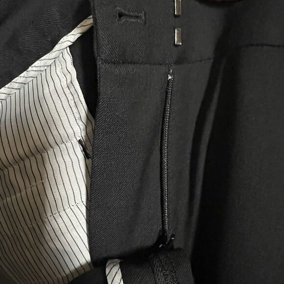 Brooks Brothers Red Fleece Wool Blend Pants Black Tux Trousers Straight Leg Sz 4 - Picture 8 of 8